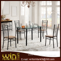 foshan modern glass dining table and dining chair made in china DS-0260